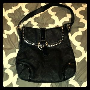 Authentic coach purse with glittery signature "c"